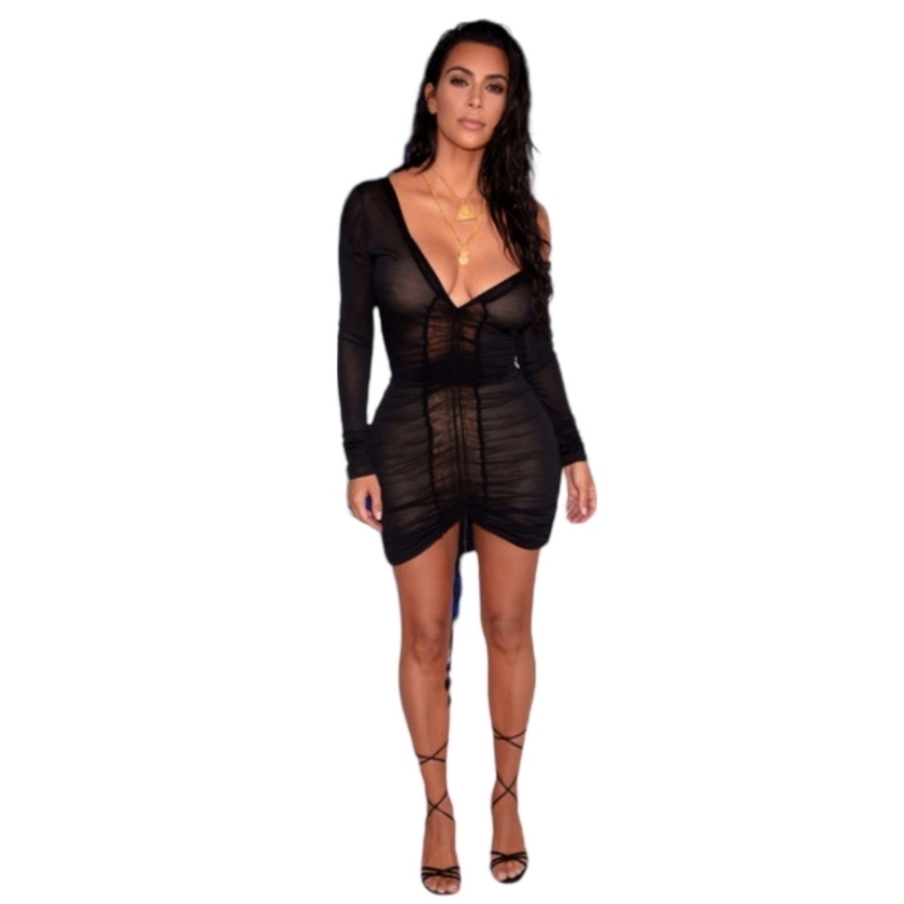 Black Mesh Dress From Pretty Little Thing